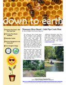 Down To Earth Newsletter Cover Page Honeycomb with Bees